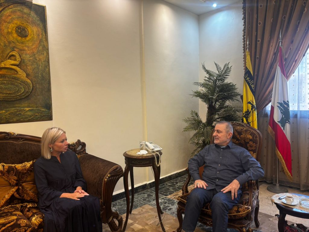 Hezbollah's Liaison and Coordination Unit Head, Hajj Wafiq Safa and UN Special Coordinator for Lebanon, Ms. Jeanine Hennis-Plasschaert